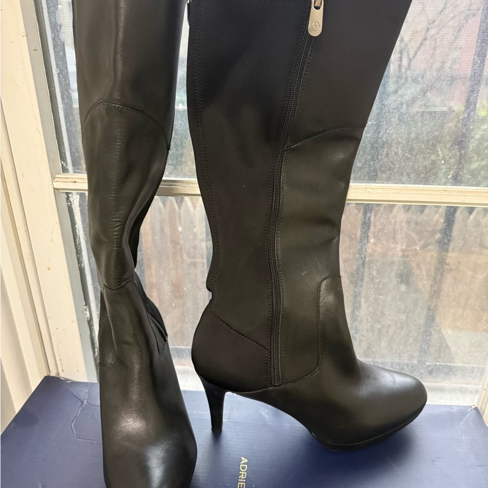 Adrienne Vittadini Black Heeled Boots